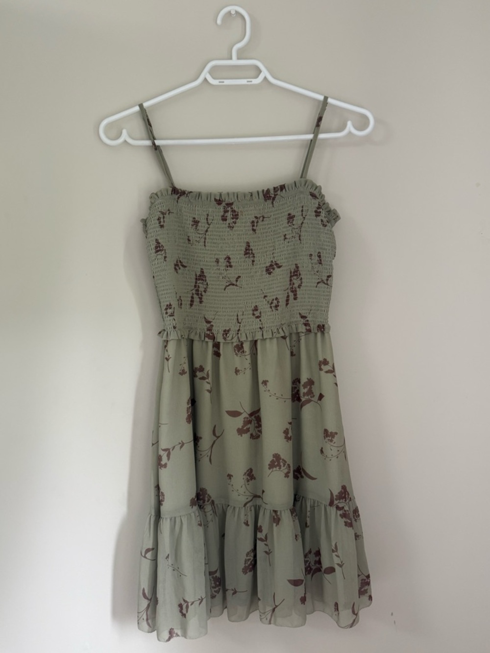 WILFRED Tempest Sleeveless Mini Dress Floral Green Size XS GUC - Picture 3 of 13